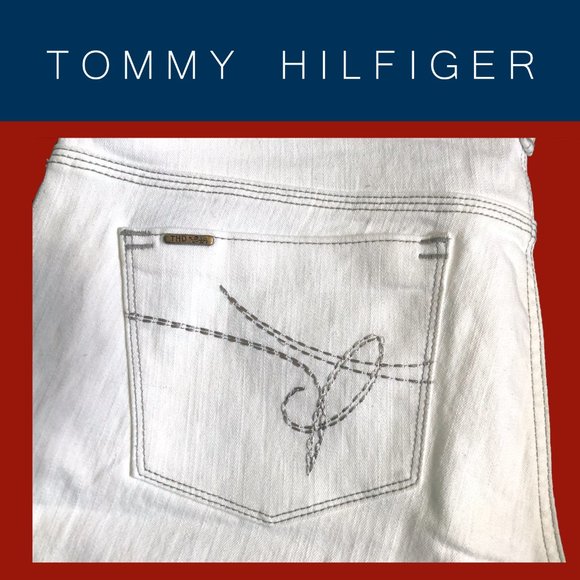 TOMMY HILFIGER  white jeans, Tags still on, 77% Cotton Size 33 - Picture 4 of 4
